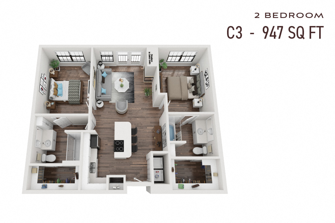 Commons Park West Two Bedroom C3